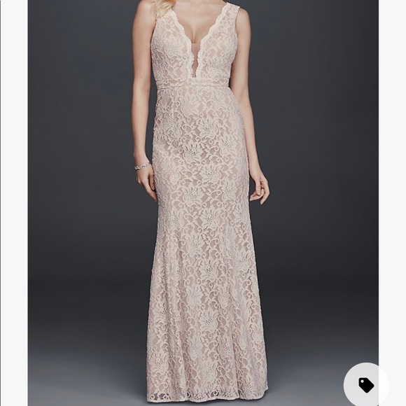 David's Bridal Dresses & Skirts - Lace Wedding Dress -Never Worn